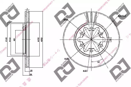 Тормозной диск DJ PARTS BD1101